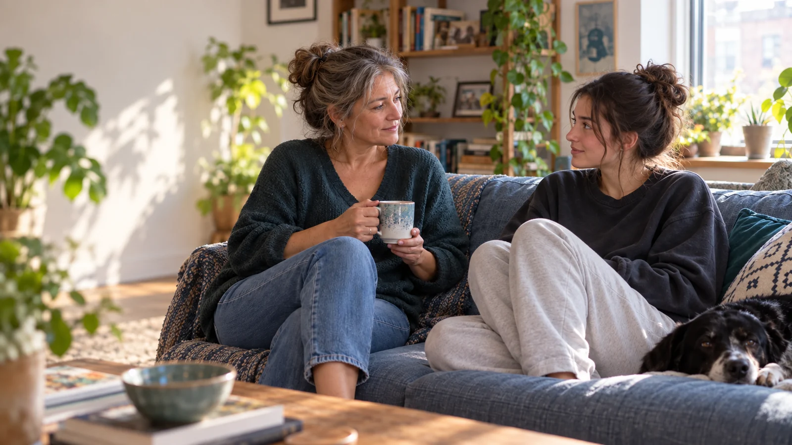Two adults making room for a supportive conversation