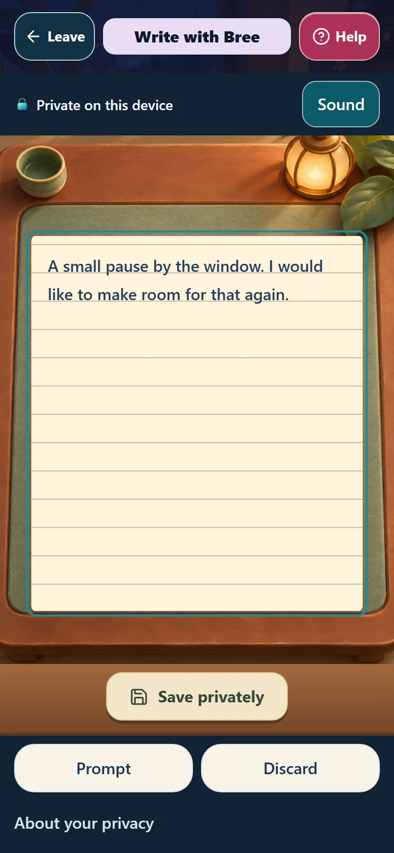 Journal · space for your thoughts