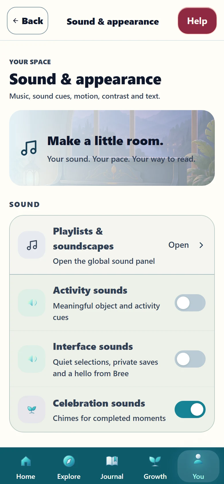You · Sound & appearance